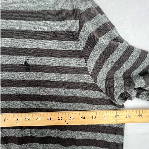 Polo Ralph Lauren 3XLT Men's Gray/Black Stripe 100% Cotton Preppy Shirt - Picture 9 of 9